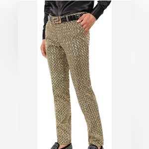 BRAND NEW w/ Tags Barabas Gold Sequin Pants